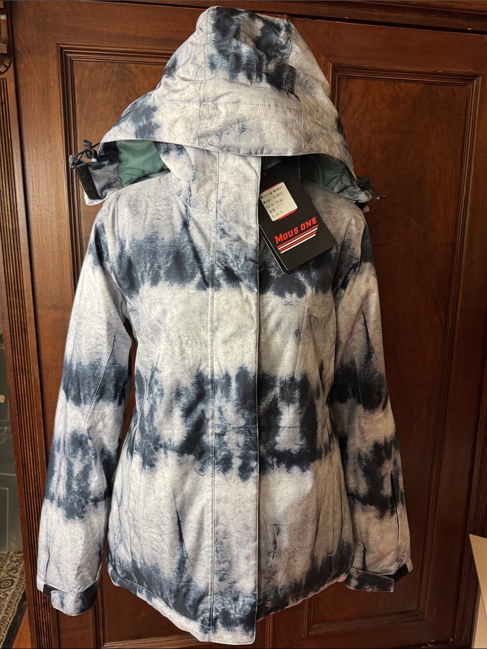Mous One Tie-Dye Ski Jacket - Gray & Black